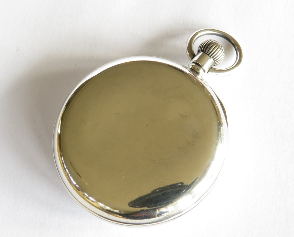 Antique Swiss silver pocket watch and chain View V