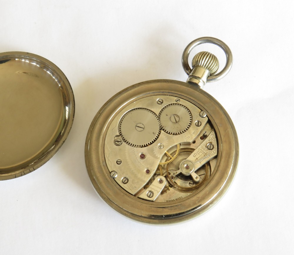 Large 1940s Swiss pocket watch View III