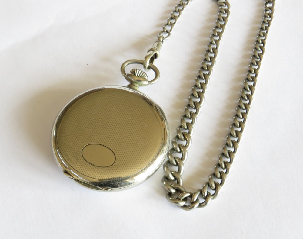 1920s nickel pocket watch and chain View V