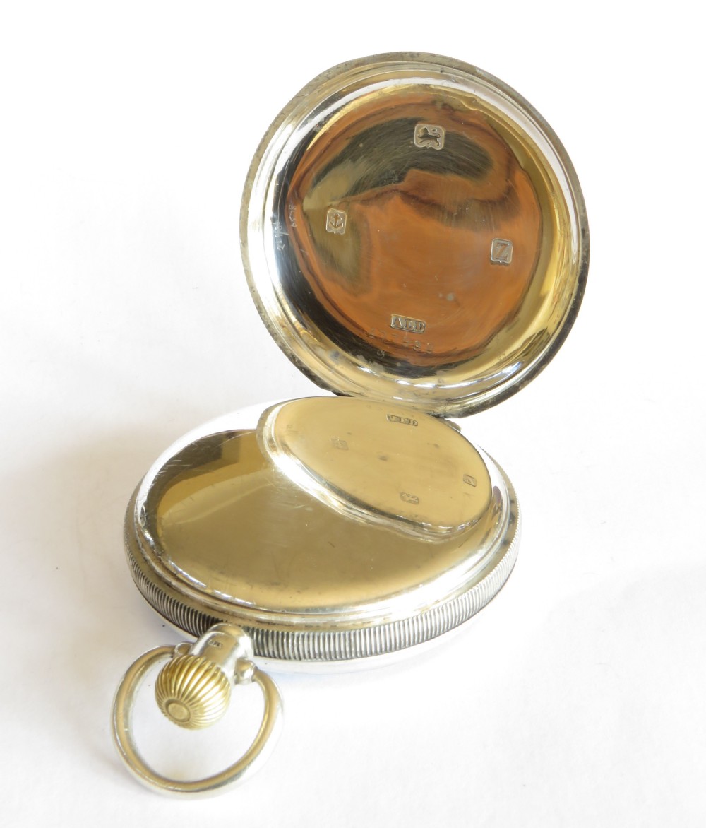 1924 silver Kays Keyless “Triumph” pocket watch View III