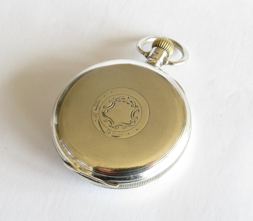 1924 silver Kays Keyless “Triumph” pocket watch View V