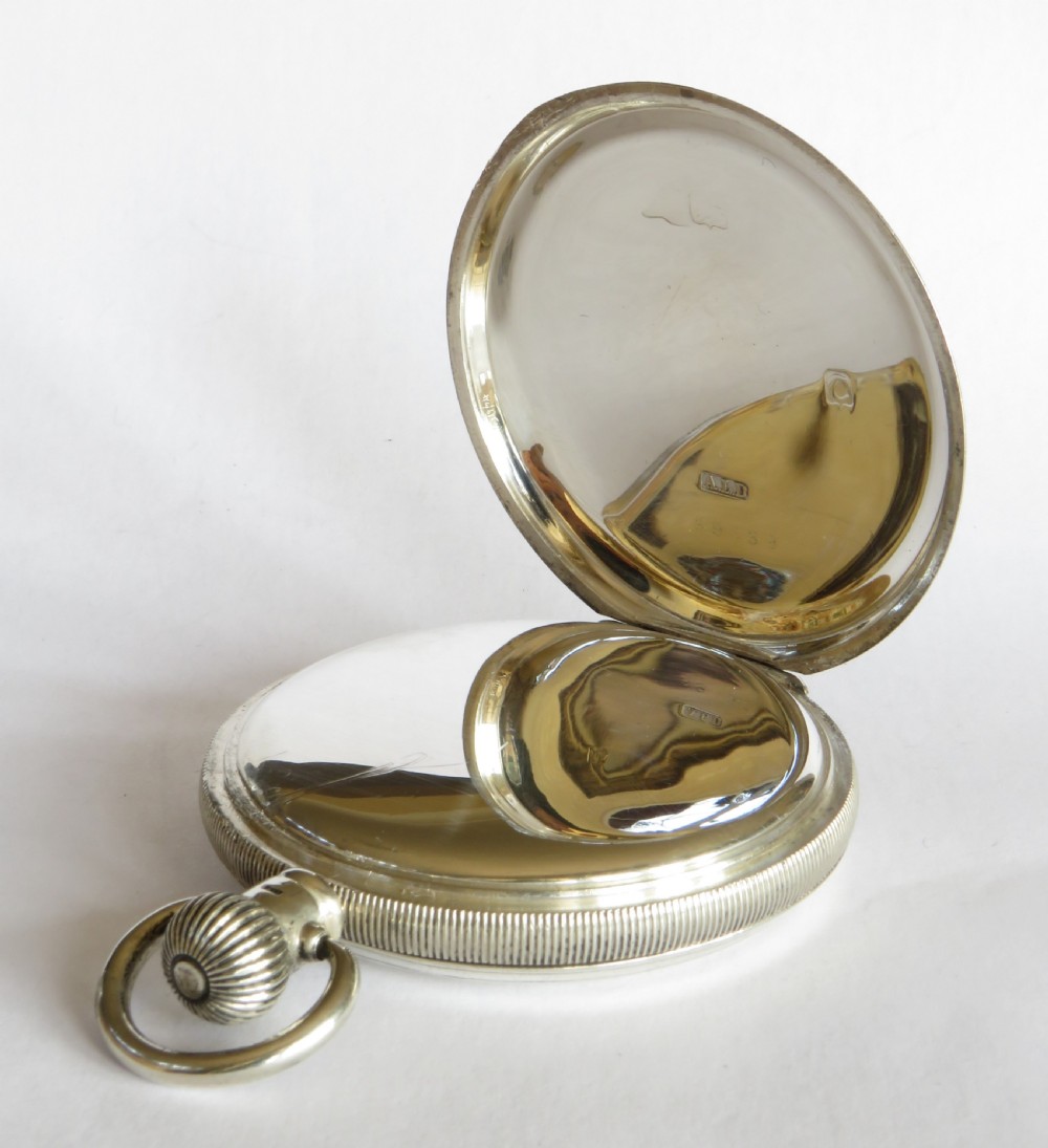 Antique silver Waltham full hunter pocket watch View IV
