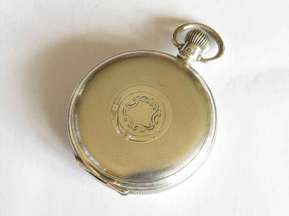 Antique silver Waltham full hunter pocket watch View VI
