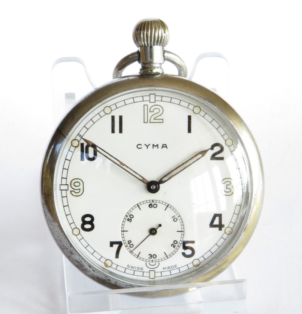 1940s Cyma military pocket watch View II