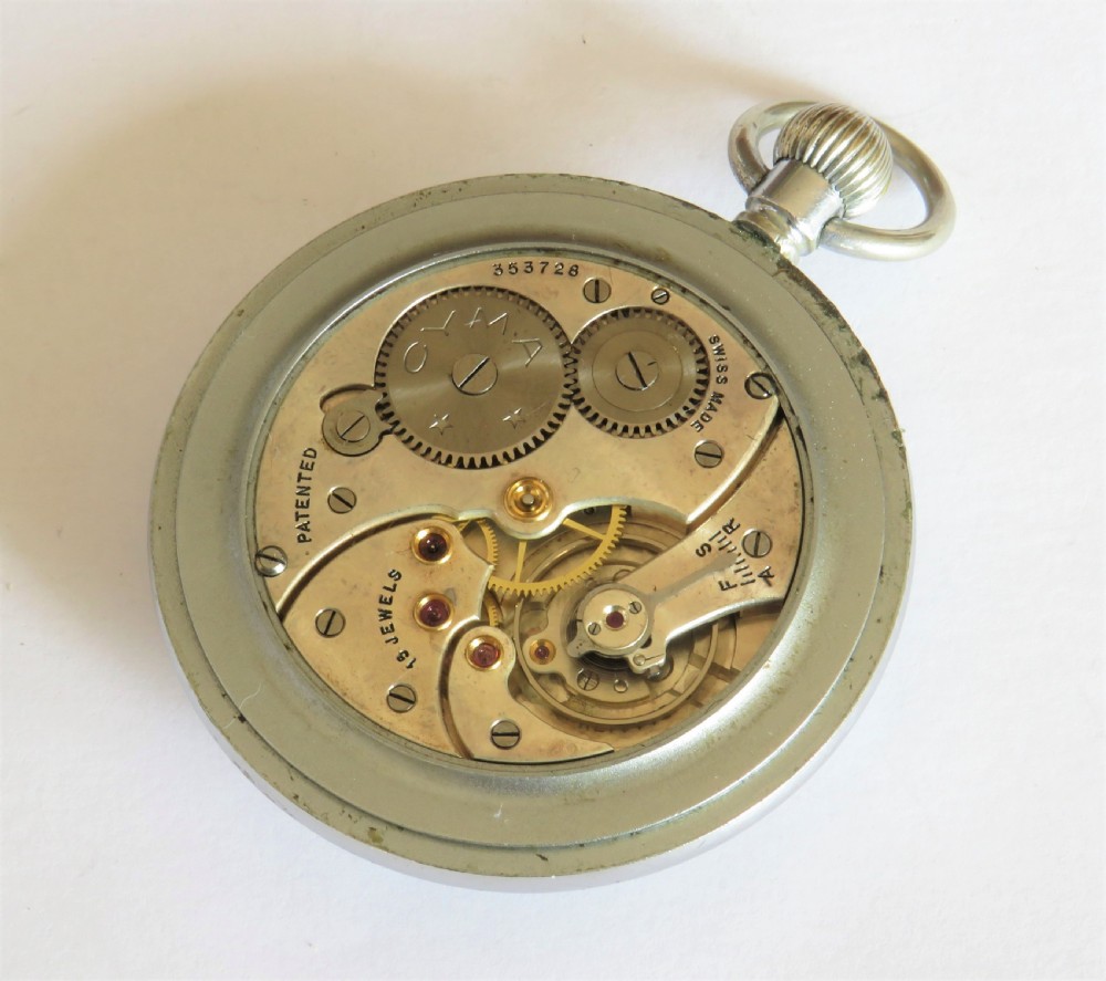 1940s Cyma military pocket watch View III