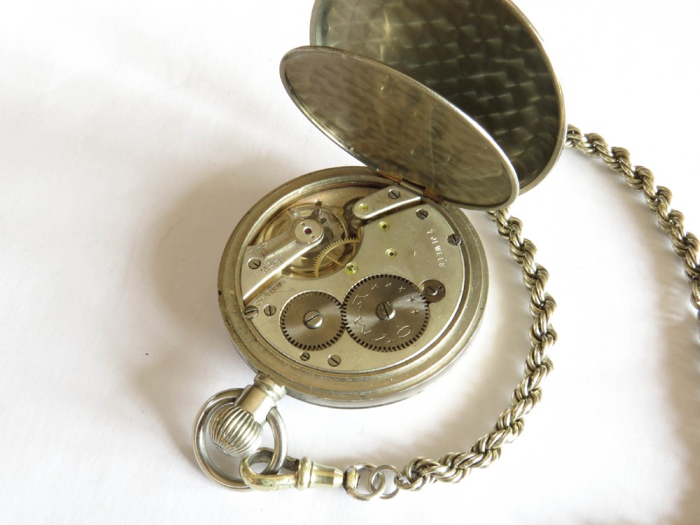 1920s Cyma pocket watch and chain View III