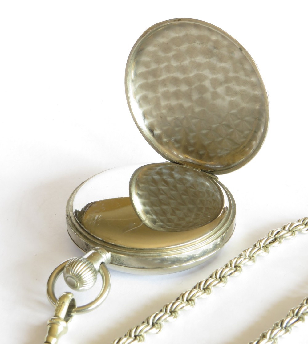 1920s Cyma pocket watch and chain View IV