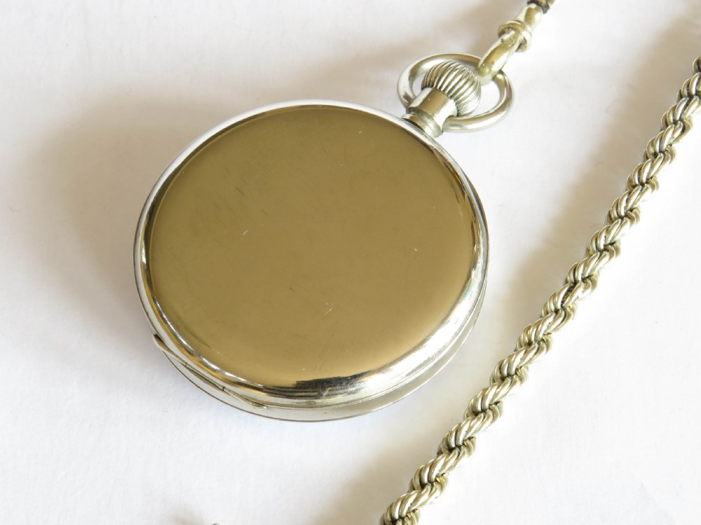 1920s Cyma pocket watch and chain View V