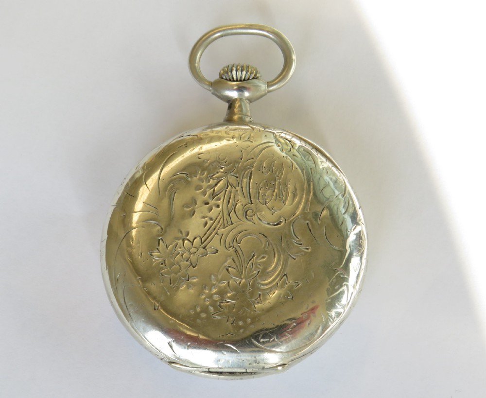 Antique silver Omega pocket watch, c1914 View VI
