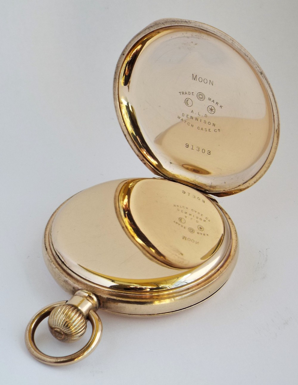 Antique Waltham full hunter pocket watch. View IV