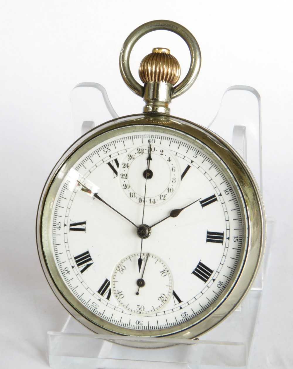 Minerva chronograph pocket watch, c1920