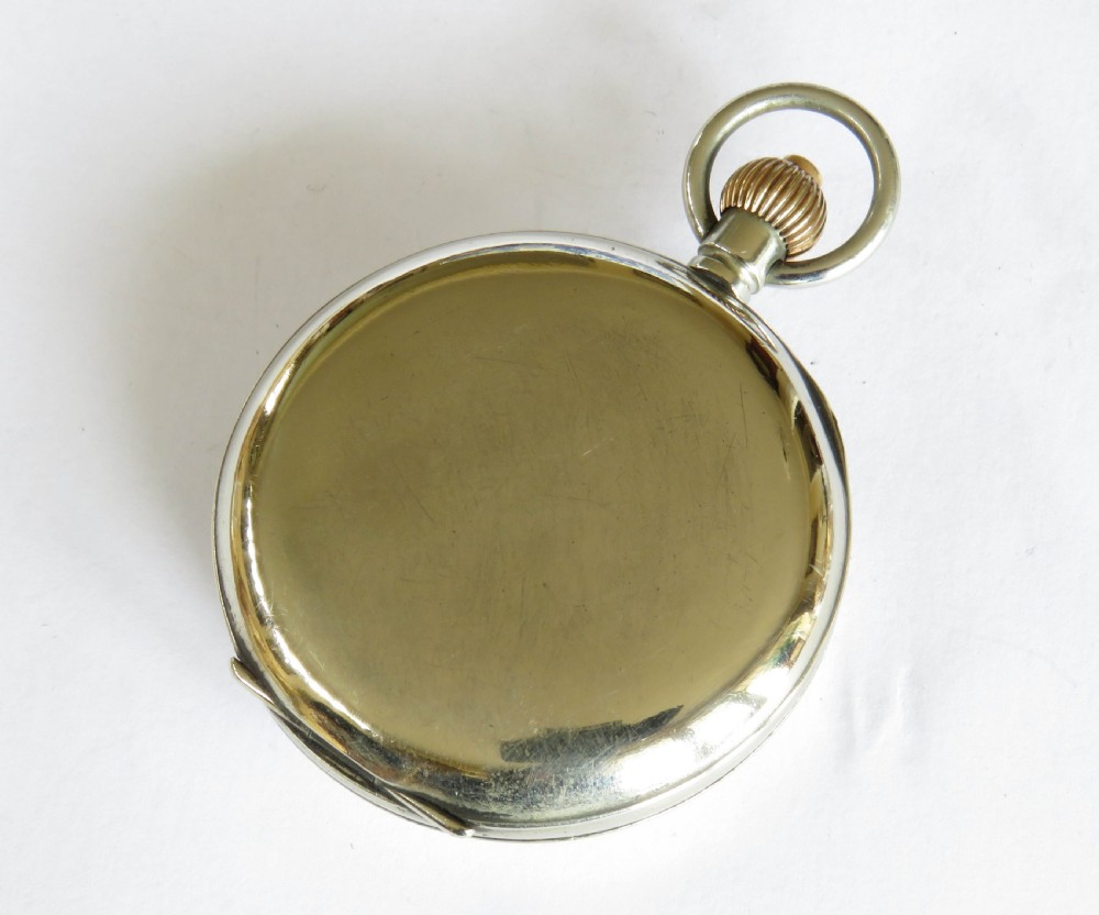 Minerva chronograph pocket watch, c1920 View V