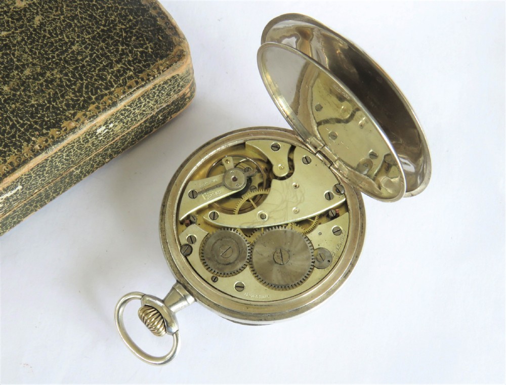 Antique silver Lanco pocket watch, 1912 View III