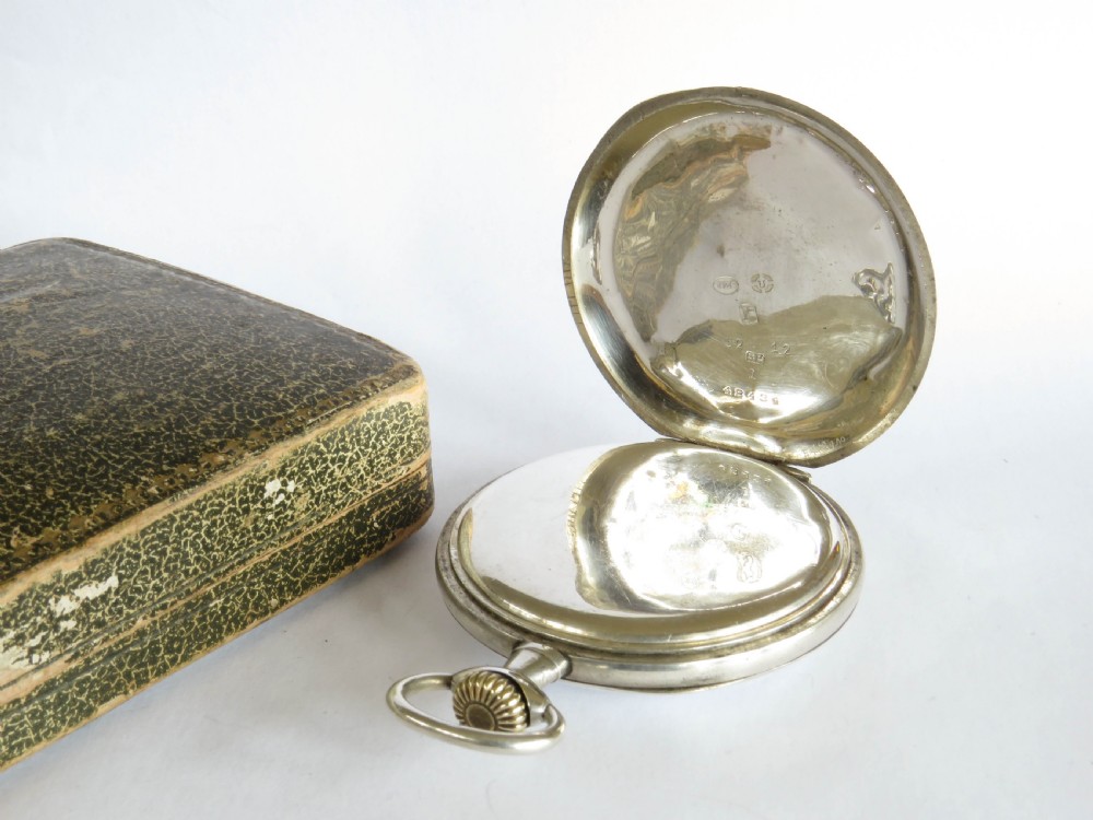 Antique silver Lanco pocket watch, 1912 View IV