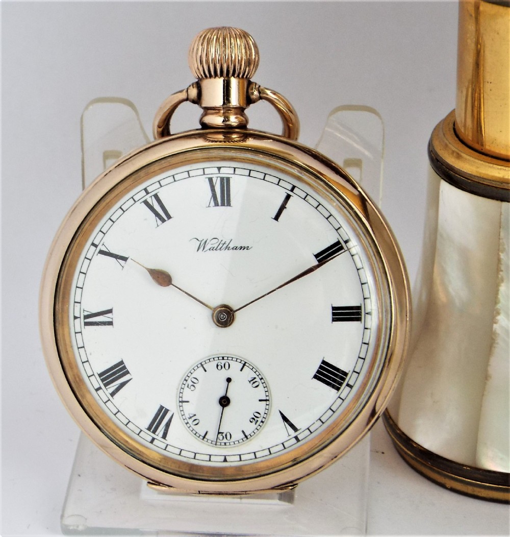 Antique 1913 Waltham Traveler pocket watch.