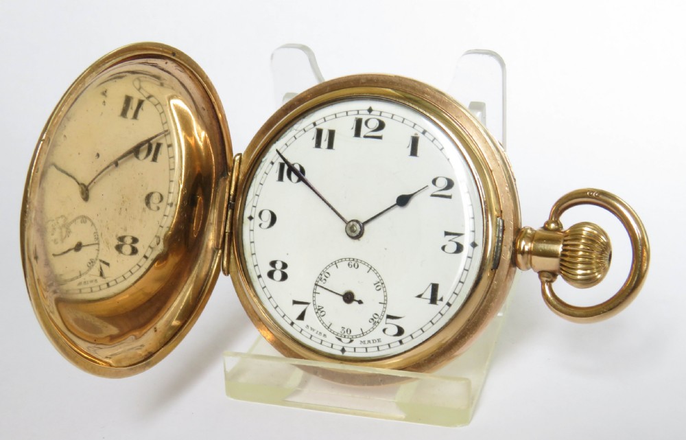 1920s Swiss full hunter pocket watch