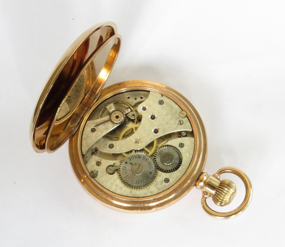1920s Swiss full hunter pocket watch View III
