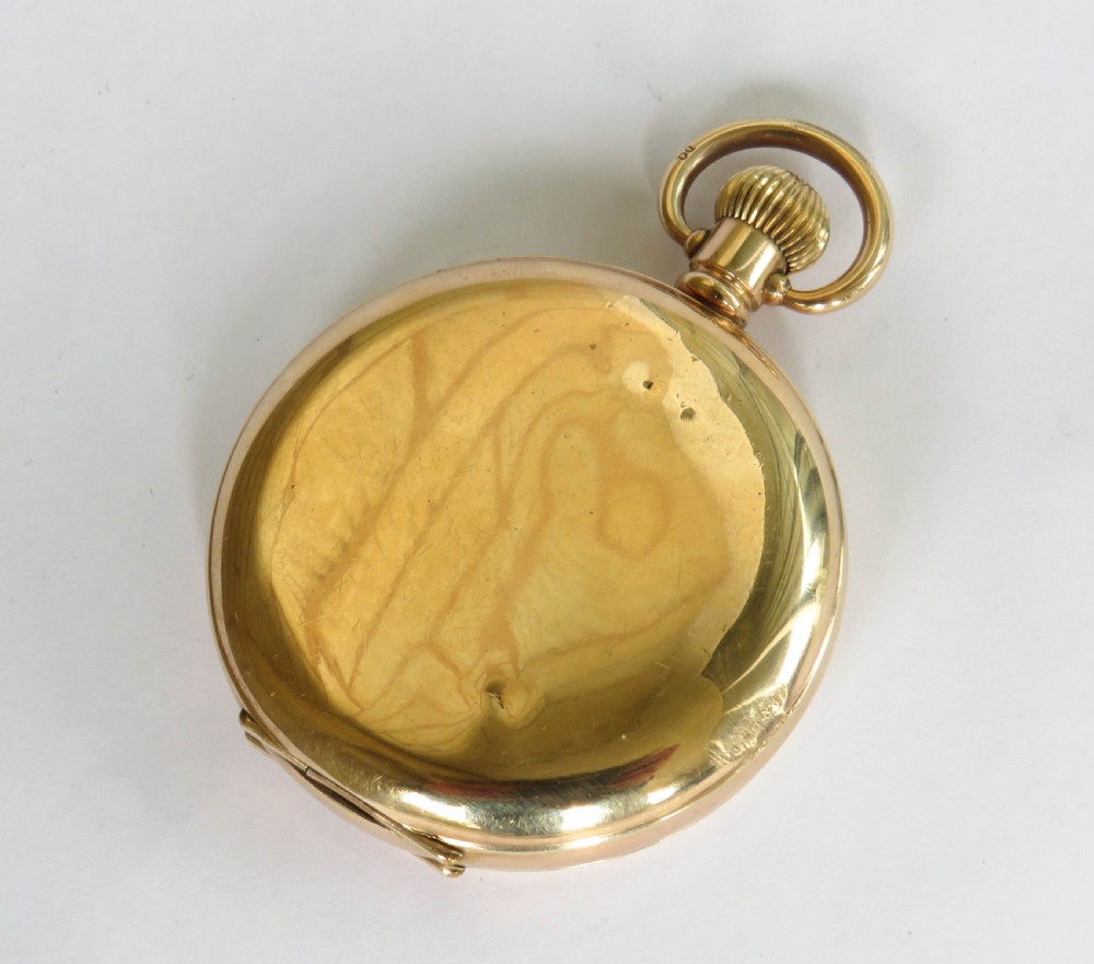 1920s Swiss full hunter pocket watch View V