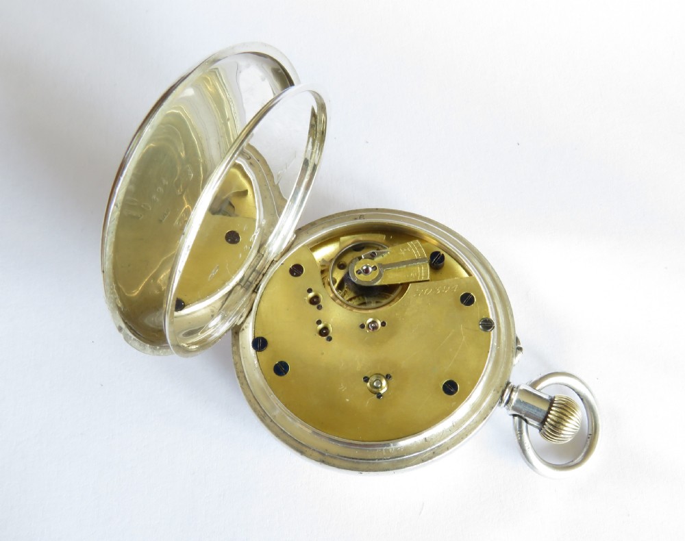 Antique English silver pocket watch, 1906 View III