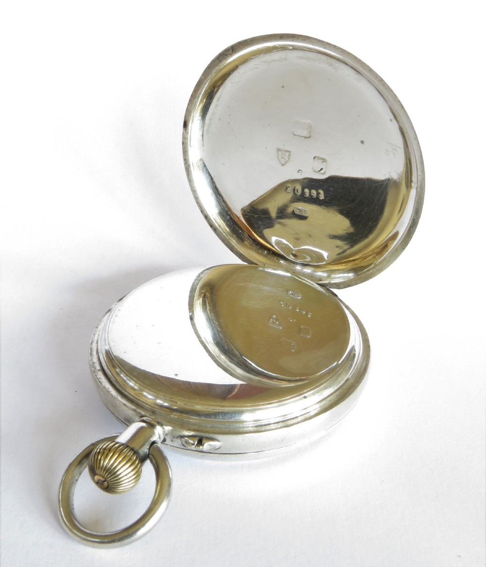 Antique English silver pocket watch, 1906 View IV