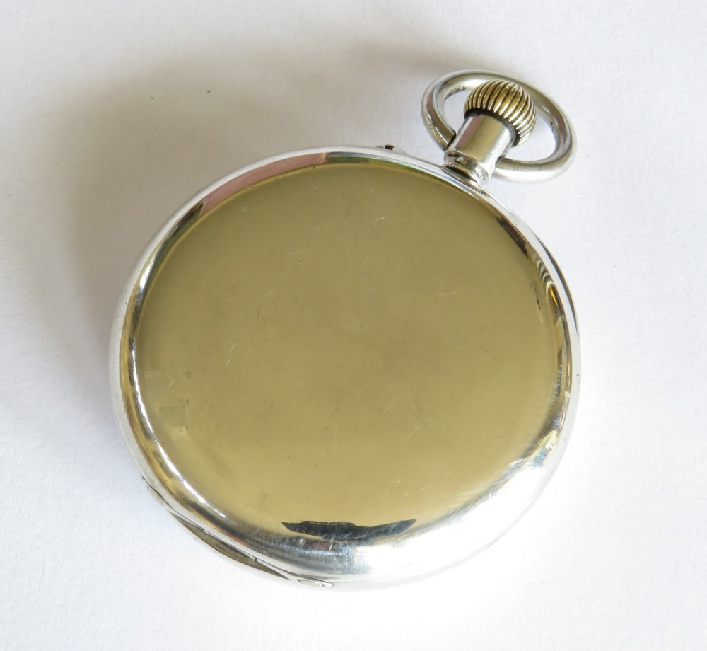 Antique English silver pocket watch, 1906 View V