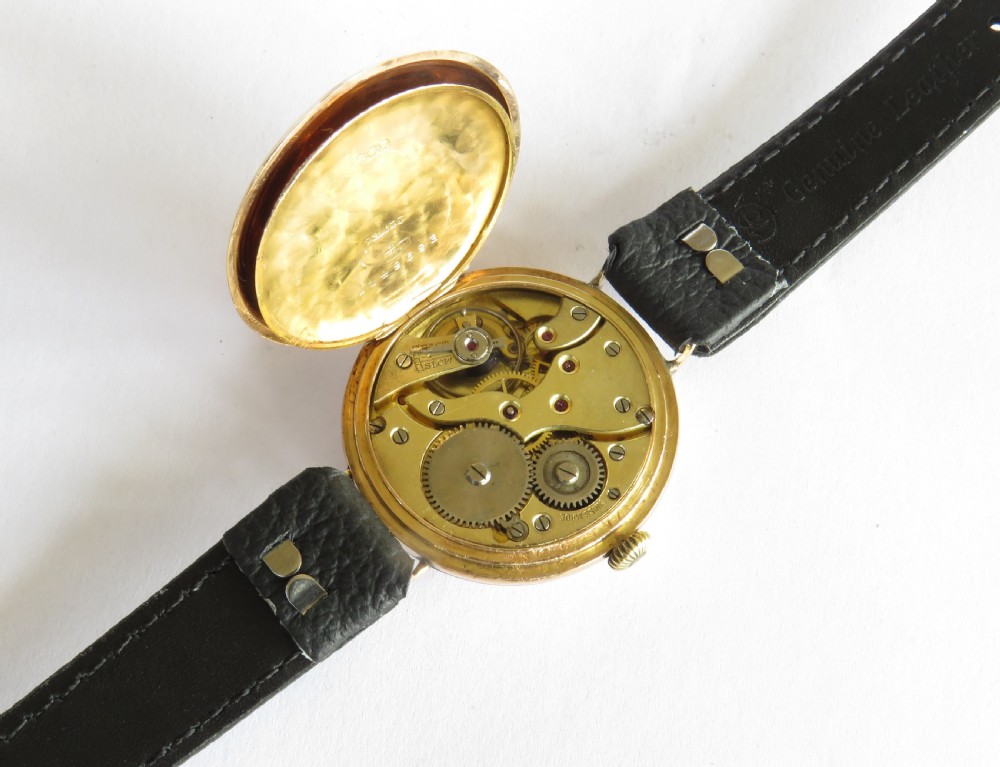 Gents antique 9ct gold Mappin wrist watch, 1924 View III