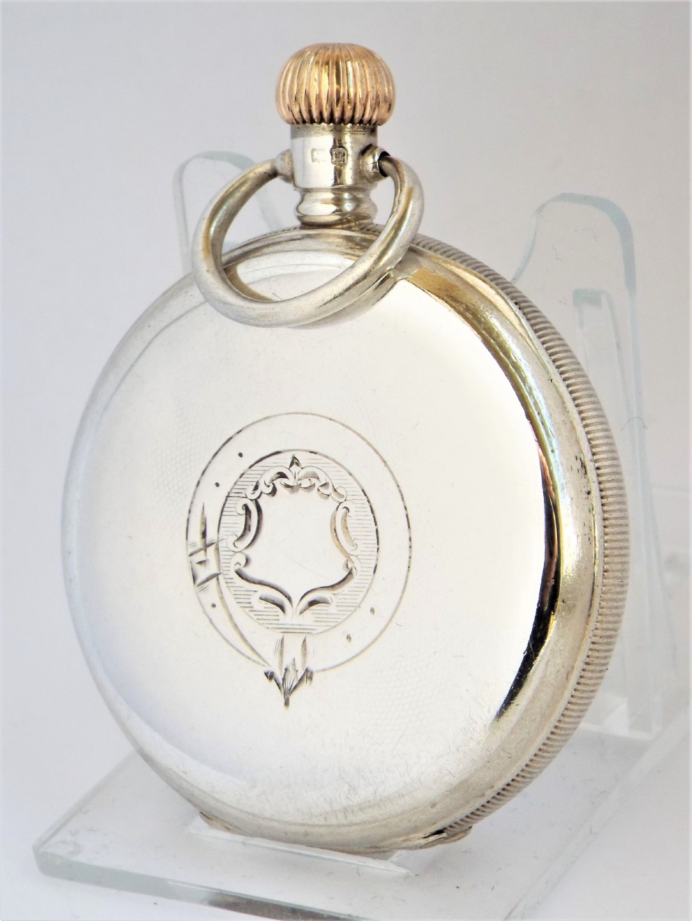 Antique 1911 Swiss silver pocket watch. View II