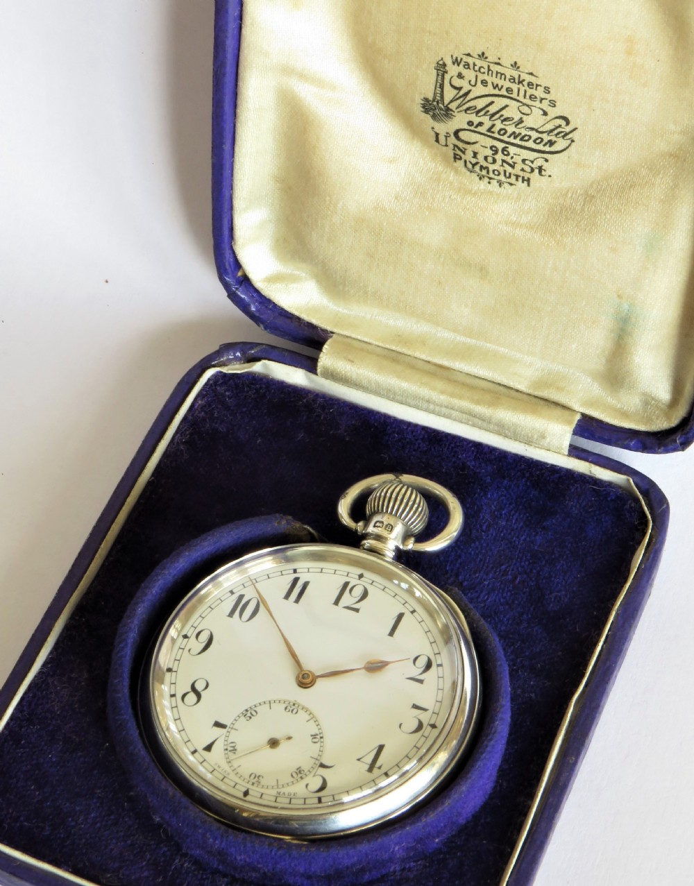Antique silver Visible chronometer grade pocket watch View II