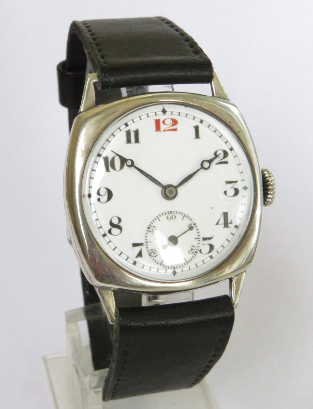 Gents 1928 silver wrist watch View II