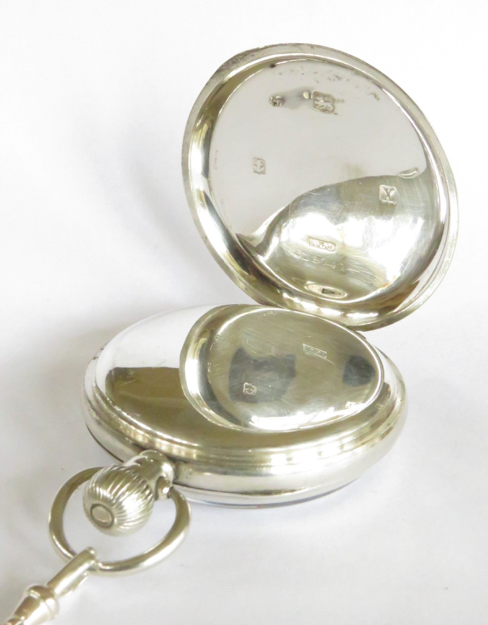 Antique Waltham Traveler pocket watch and chain View IV