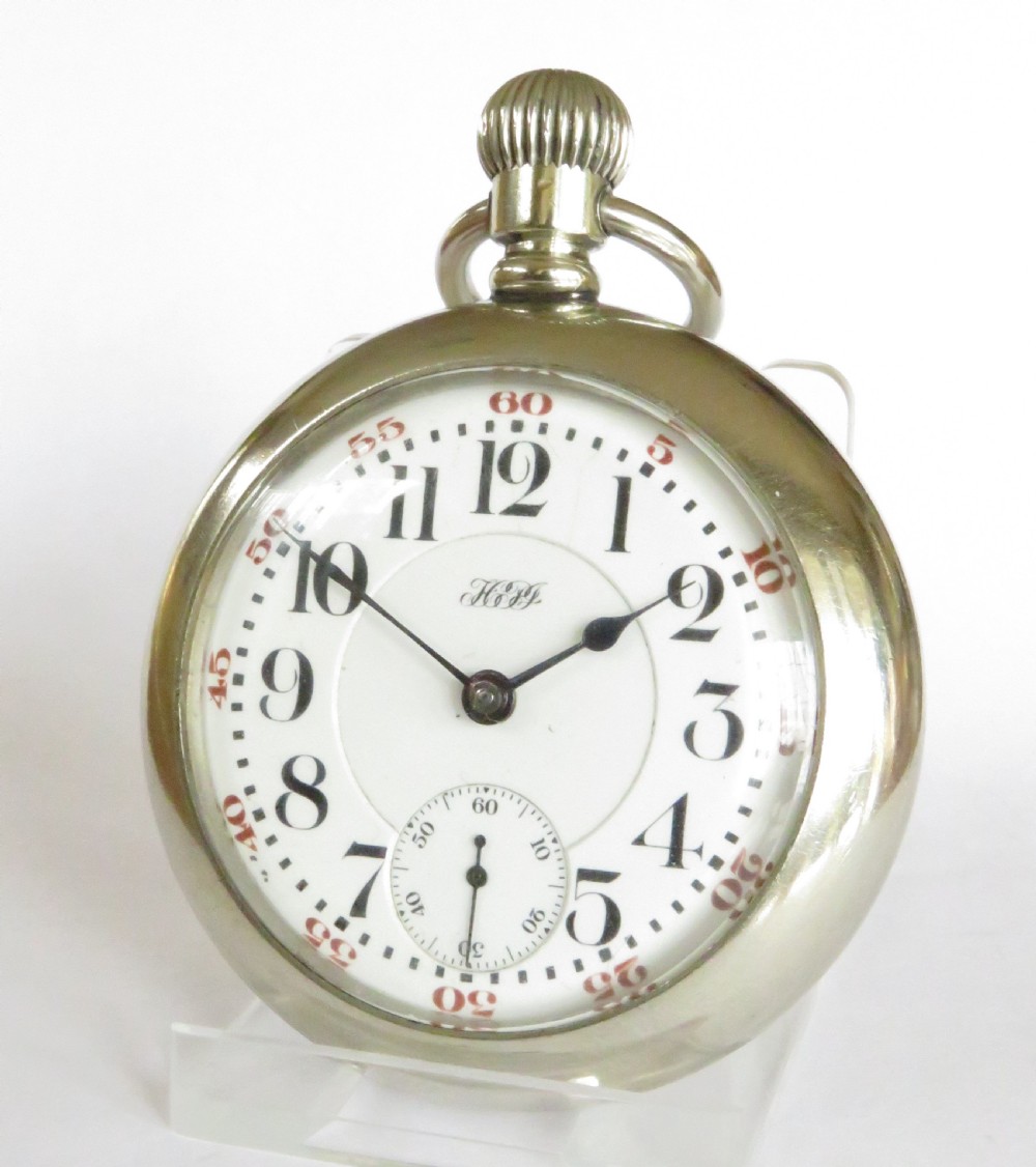 Antique Illinois railroad pocket watch, 1909