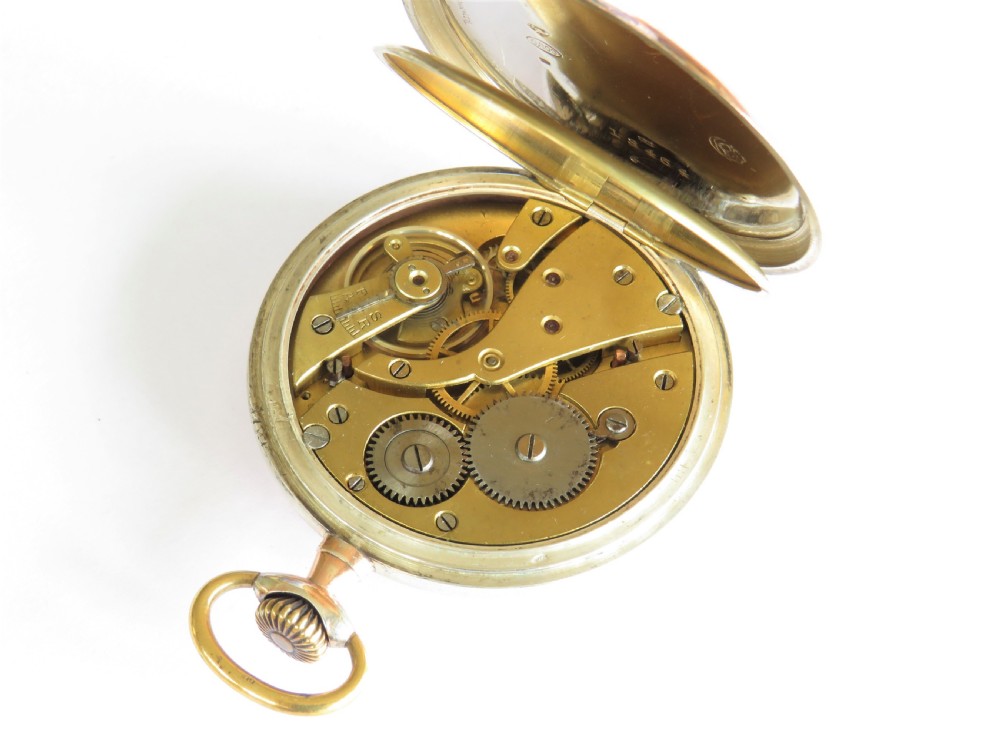 1920s silver galonne pocket watch View III