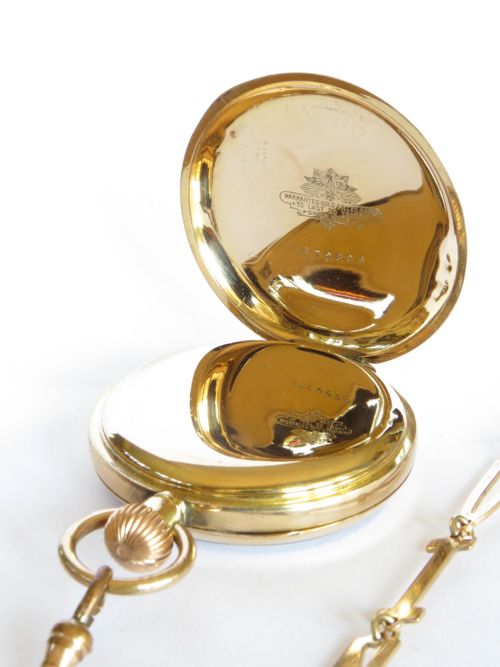 Antique Omega pocket watch and chain View IV