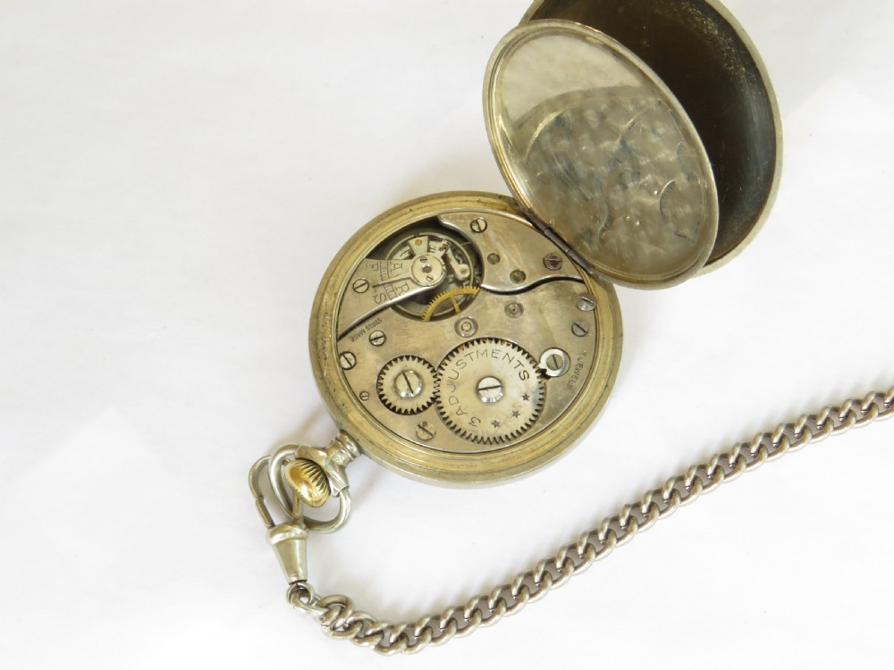 Antique York pocket watch and chain View III