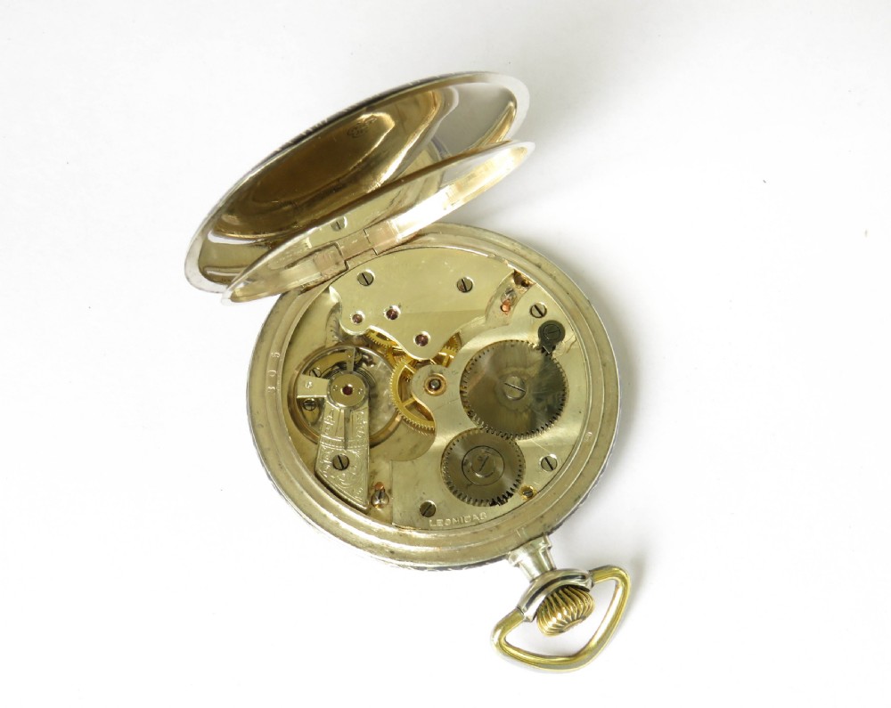 Antique Leonidas niello cased pocket watch View IV