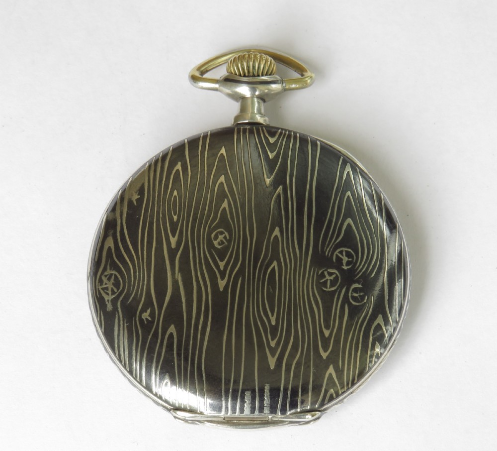 Antique Leonidas niello cased pocket watch View V