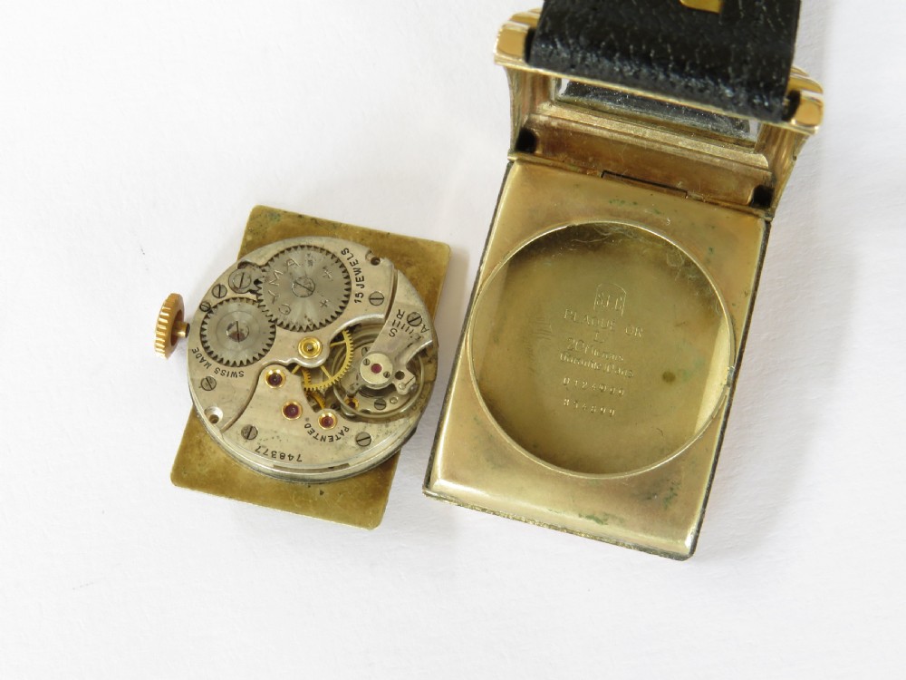 Gents 1930s Art Deco Cyma wrist watch  View IV