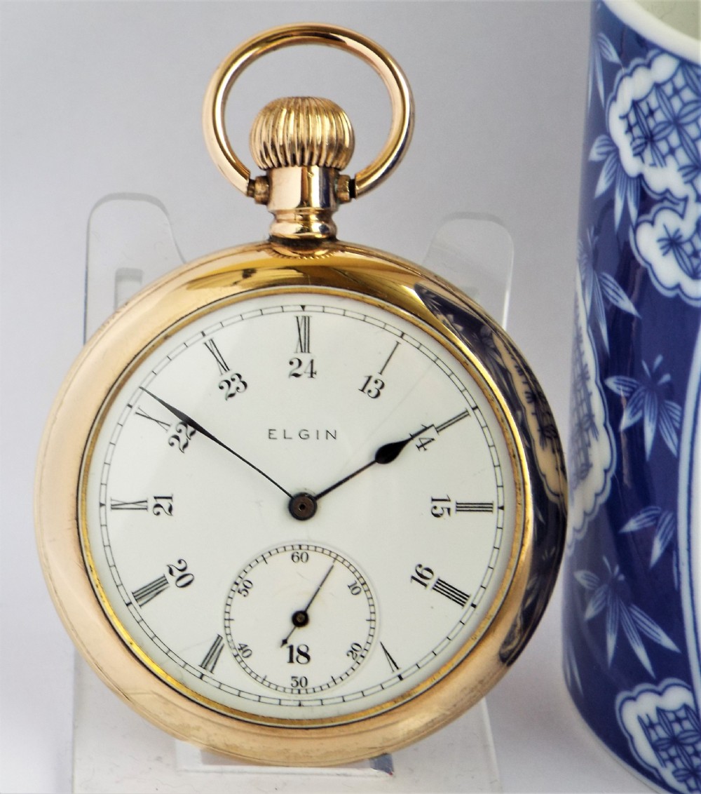 Antique Elgin stem winding pocket watch.