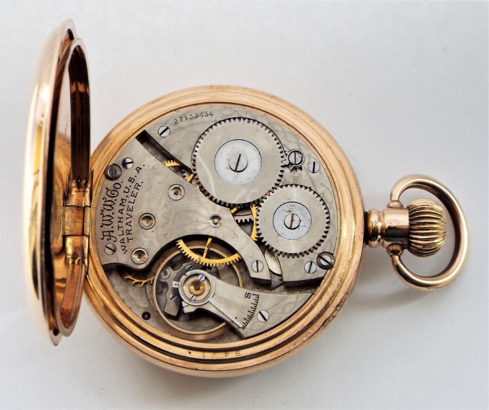 Antique Waltham pocket watch, 1917. View V