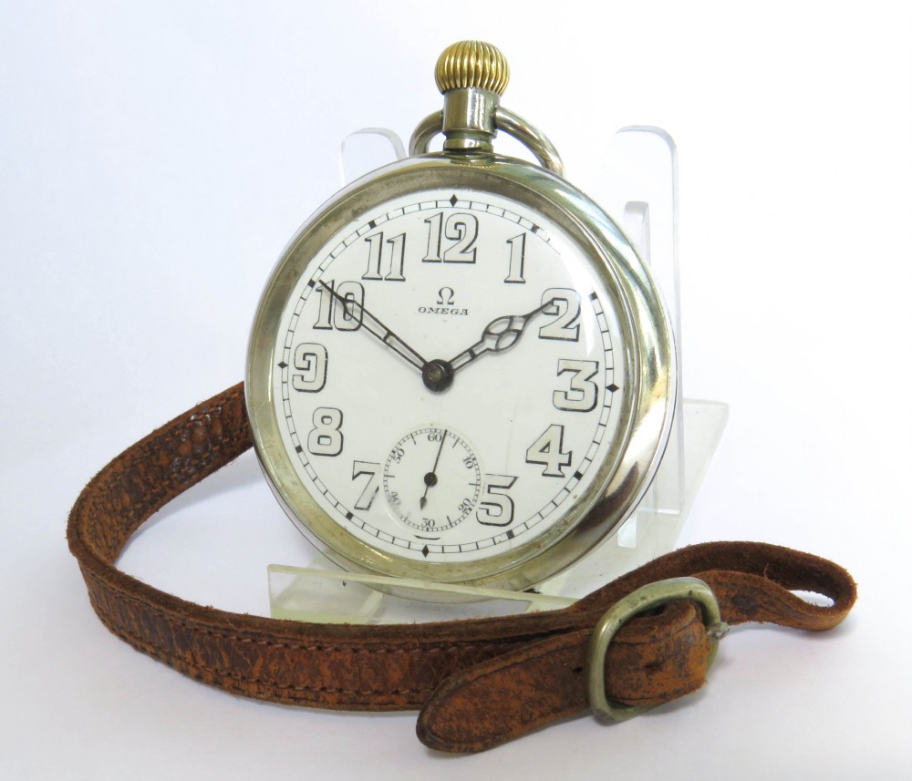 WW1 Omega pocket watch and albert