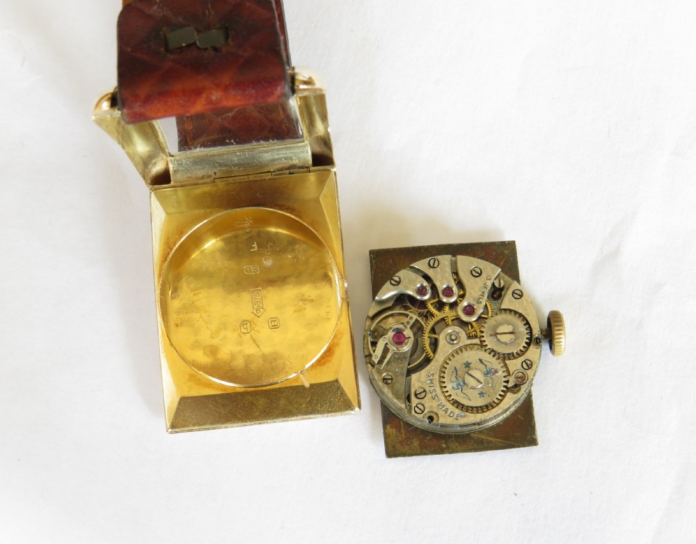 Gents 9ct gold Rotary wrist watch, 1930 View VI