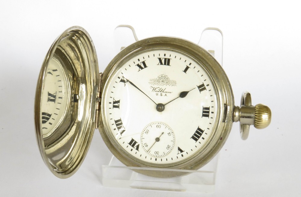 Antique Waltham hunter pocket watch, Thos Russell