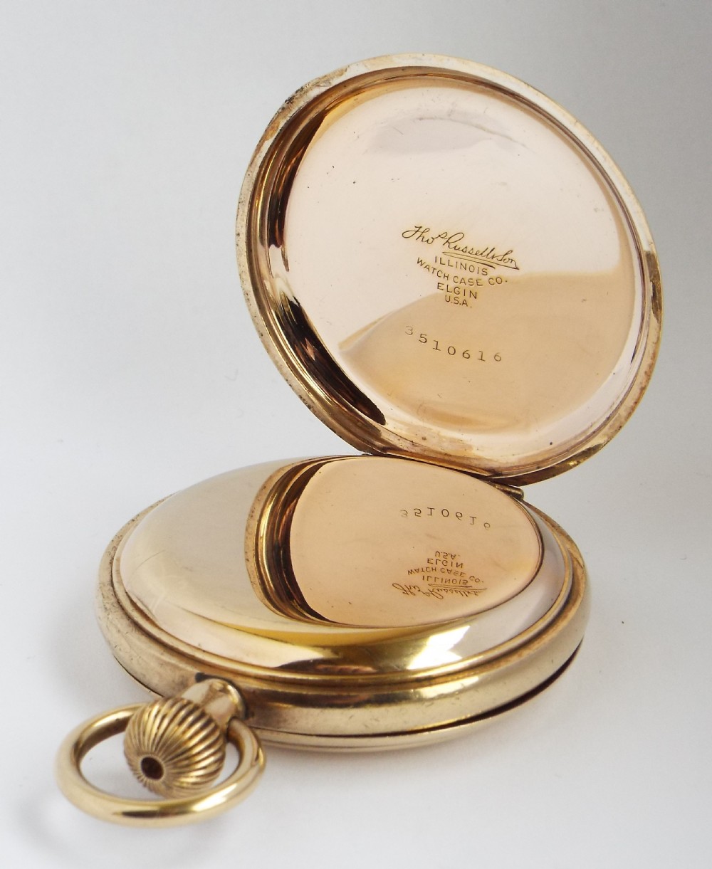 Antique Thomas Russell full hunter pocket watch. View IV