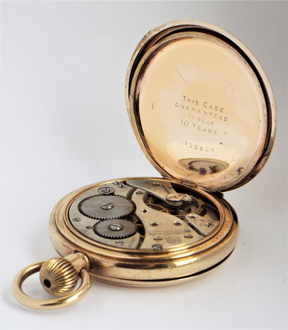 Antique Thomas Russell full hunter pocket watch. View V