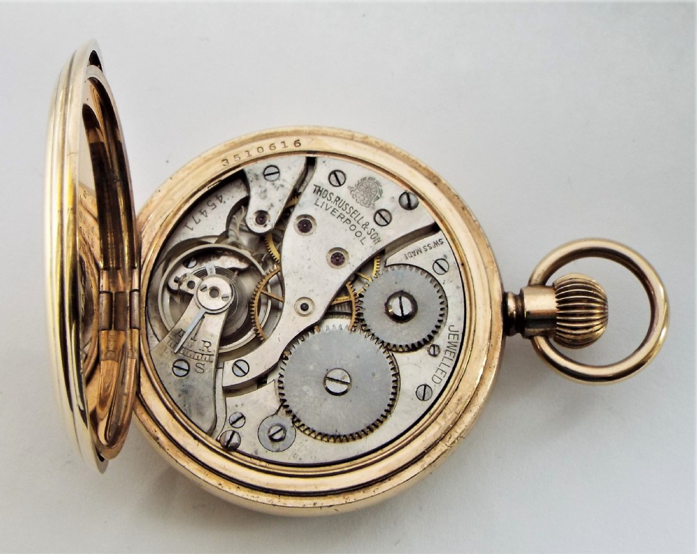 Antique Thomas Russell full hunter pocket watch. View VI