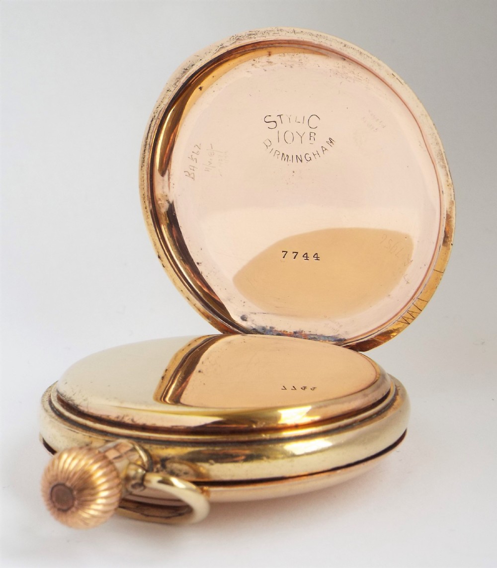 Antique Elgin full hunter pocket watch, 1912. View IV
