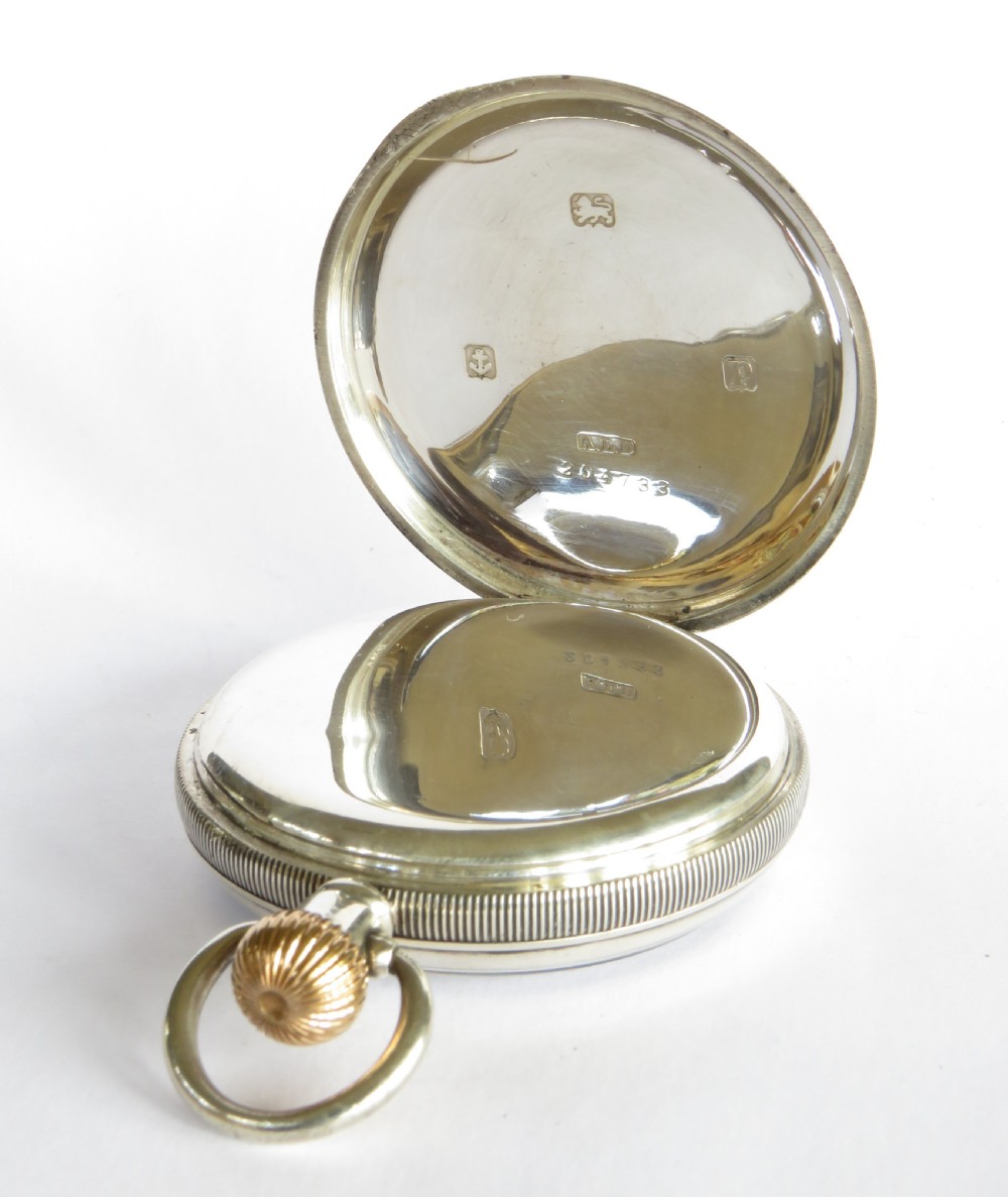 1918 silver Waltham Vanguard railroad grade pocket watch View IV