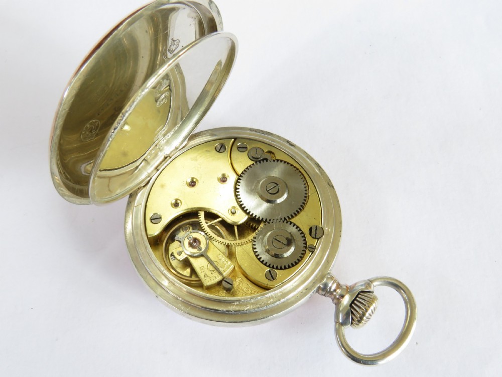 Antique silver Omega pocket watch View IV