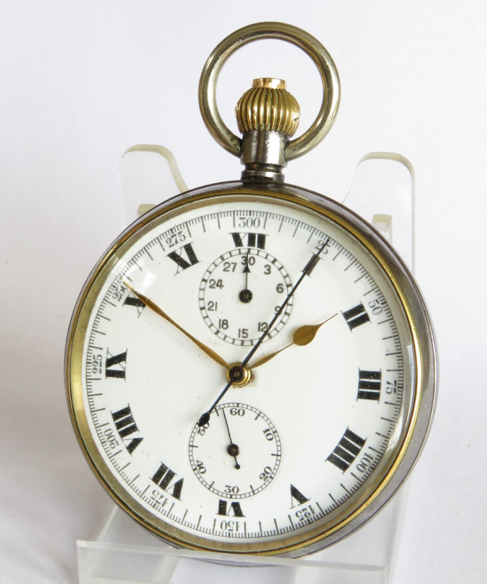 1960s gun metal pocket watch chronograph for the GPO