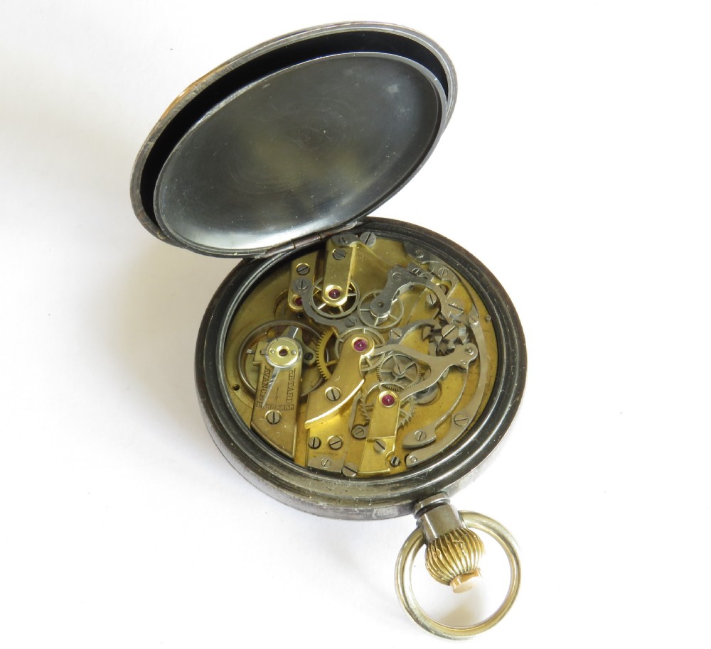 1960s gun metal pocket watch chronograph for the GPO View IV